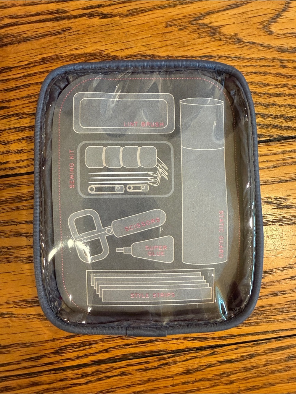 FASHION RESCUE PINK AND GRAY TRAVEL KIT WITH HANGAR AND FILLED ZIPPERED CASES - Picture 8 of 14